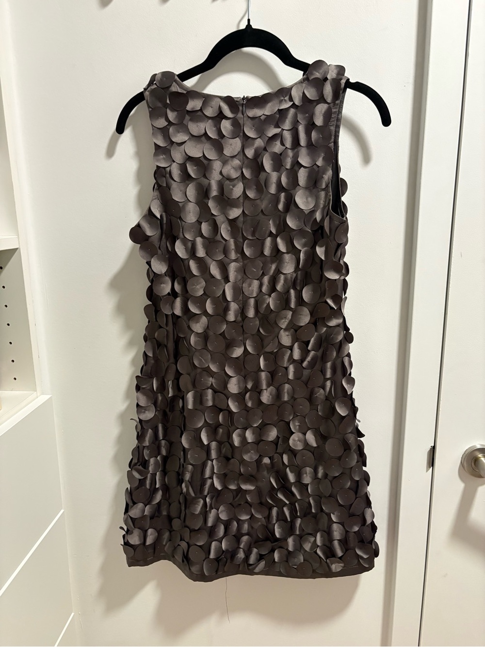 Ryu Sleeveless Circle Appliqué Mini Dress - Taupe